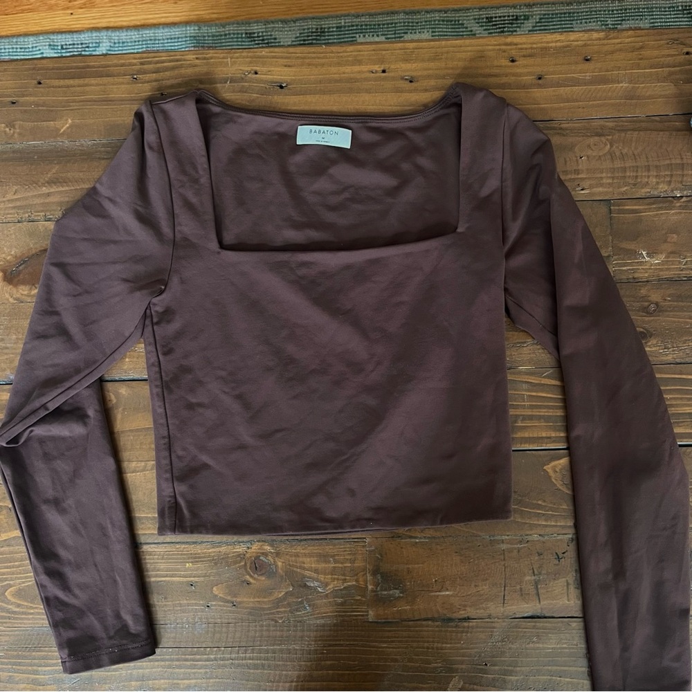 Babaton contour square neck long sleeve